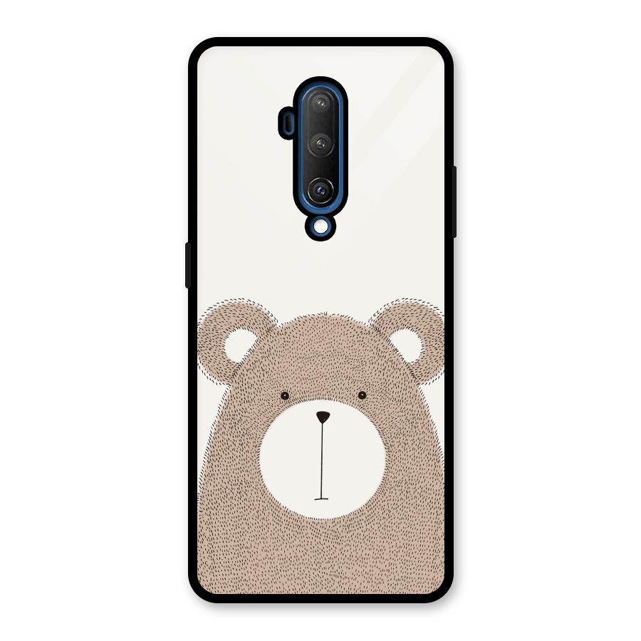 Cute Bear Glass Back Case for OnePlus 7T Pro