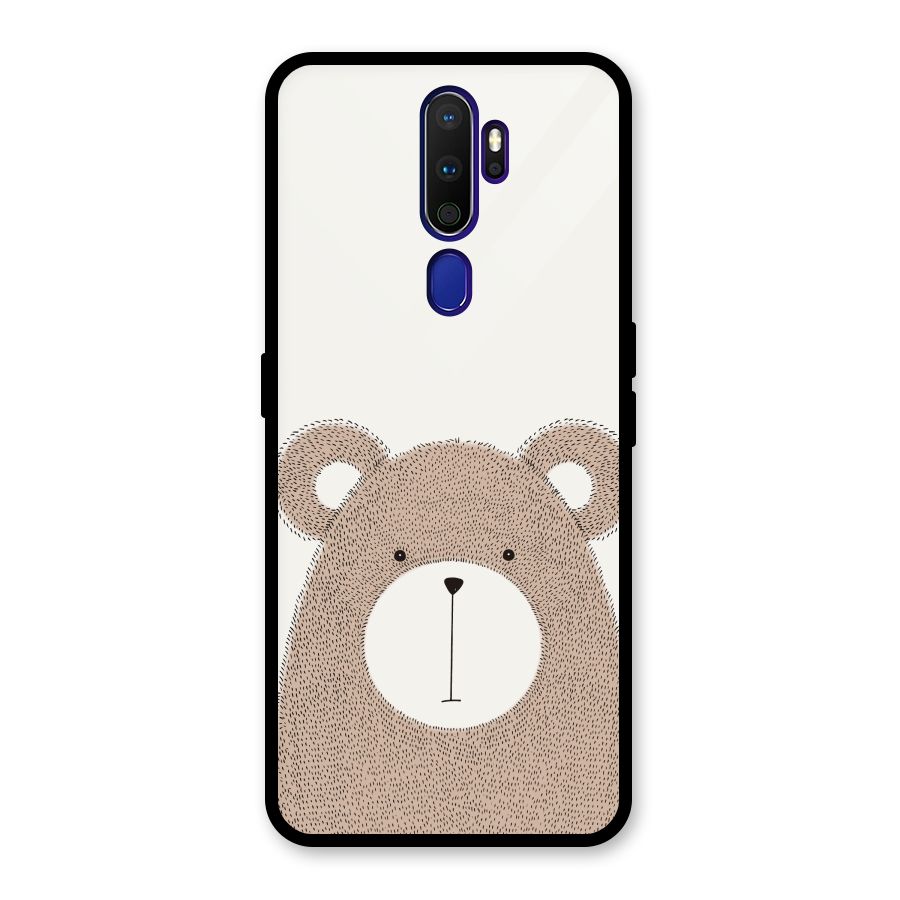 Cute Bear Glass Back Case for Oppo A9 (2020)