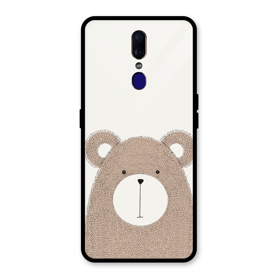 Cute Bear Glass Back Case for Oppo F11