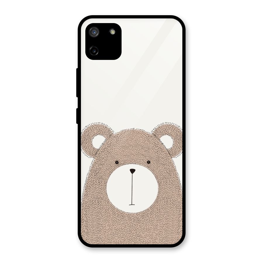Cute Bear Glass Back Case for Realme C11