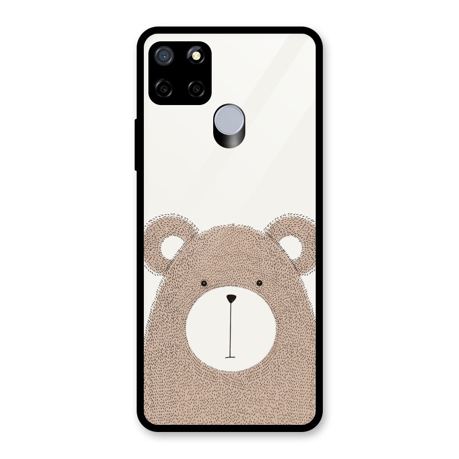 Cute Bear Glass Back Case for Realme C15
