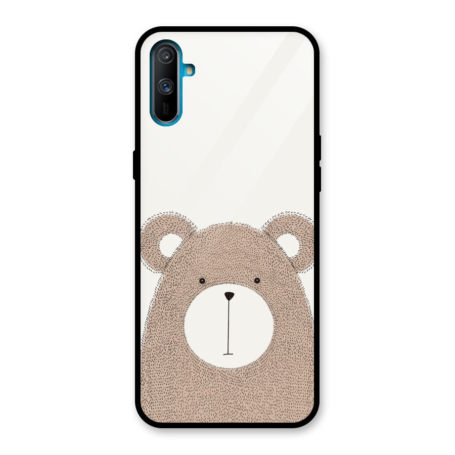 Cute Bear Glass Back Case for Realme C3