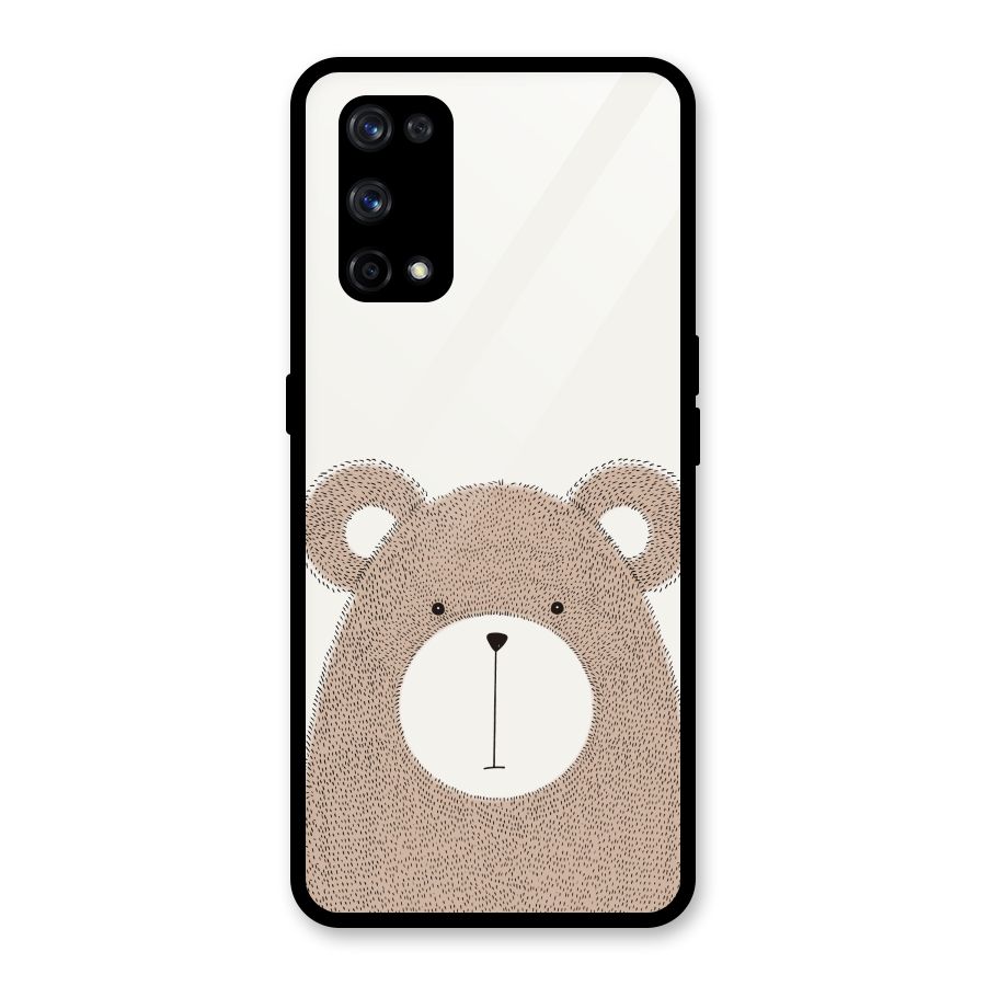 Cute Bear Glass Back Case for Realme X7 Pro