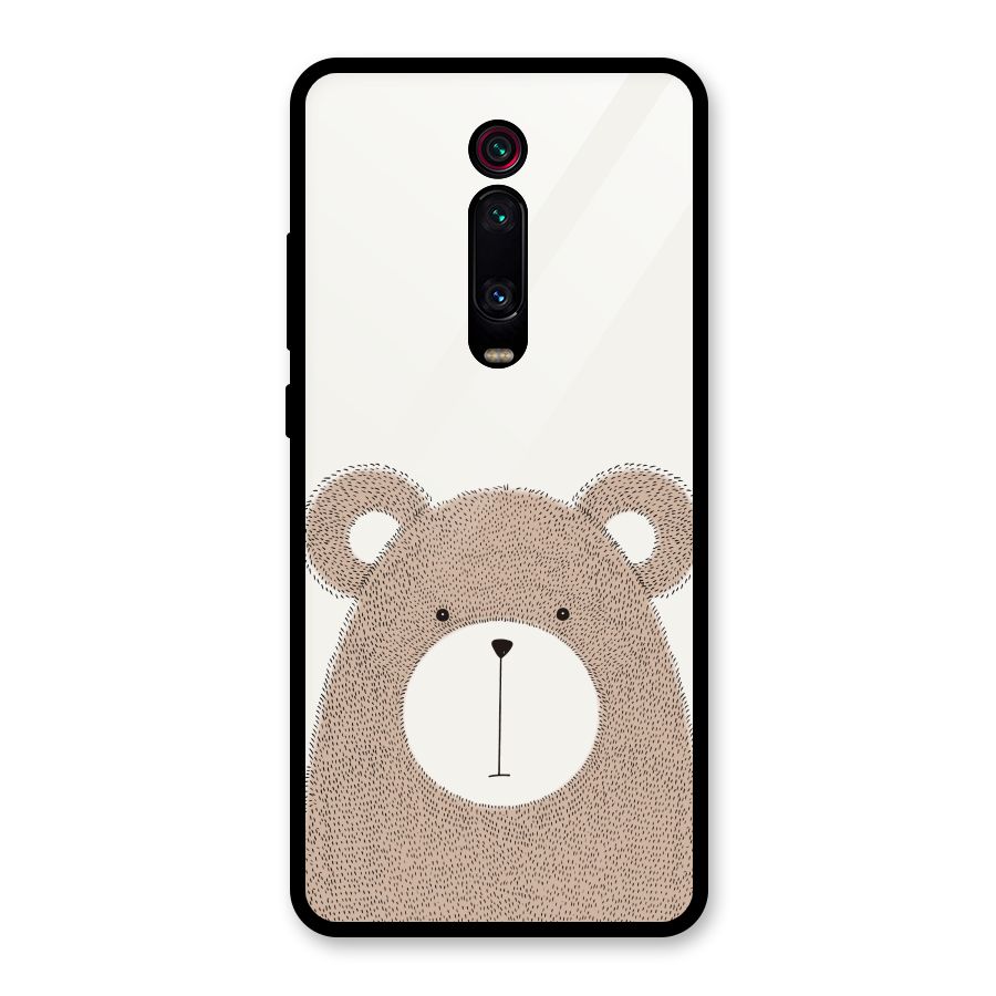 Cute Bear Glass Back Case for Redmi K20 Pro