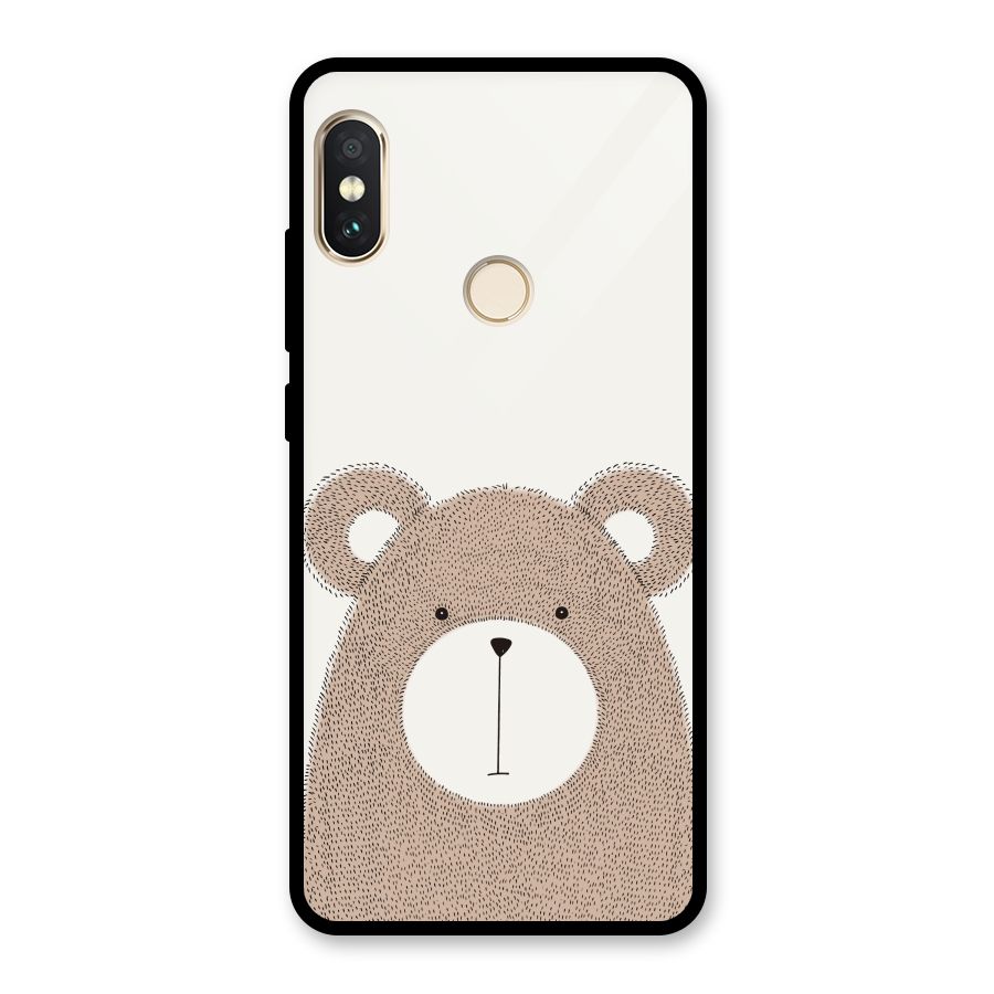 Cute Bear Glass Back Case for Redmi Note 5 Pro