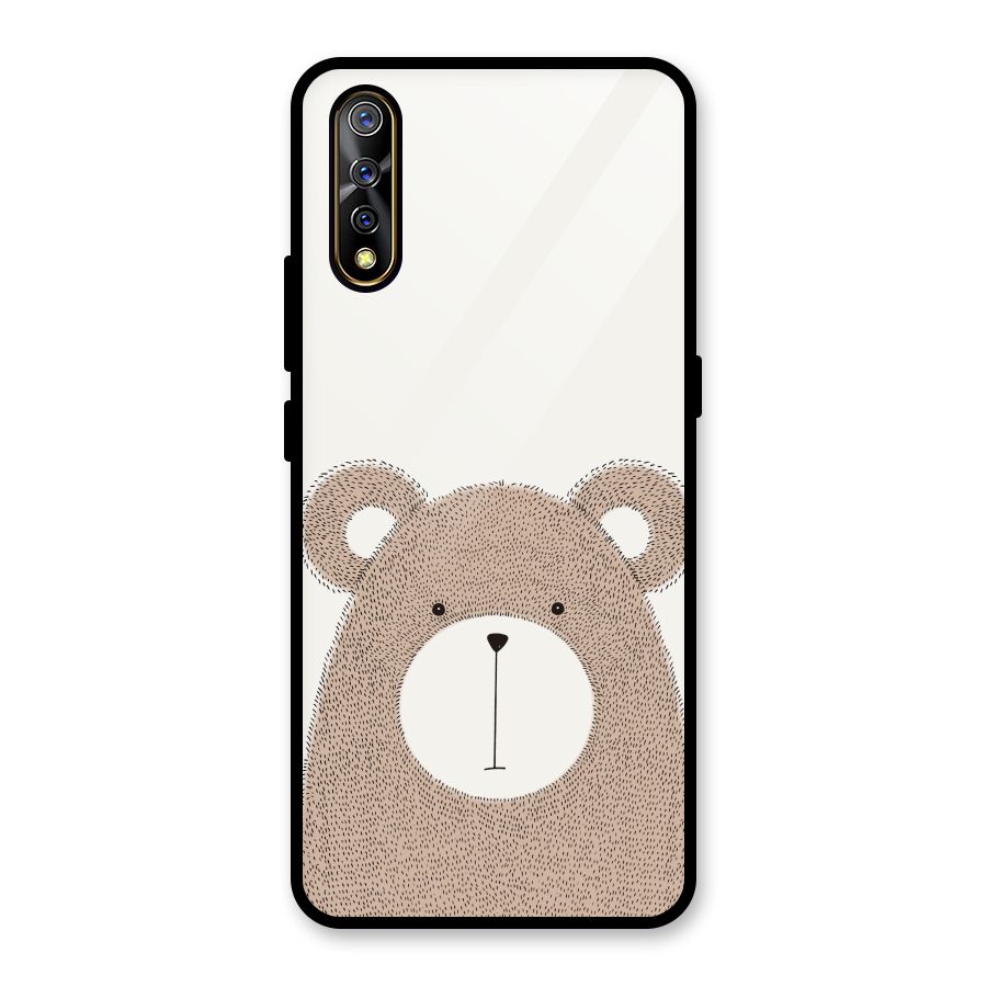Cute Bear Glass Back Case for Vivo S1