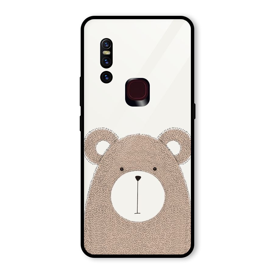 Cute Bear Glass Back Case for Vivo V15