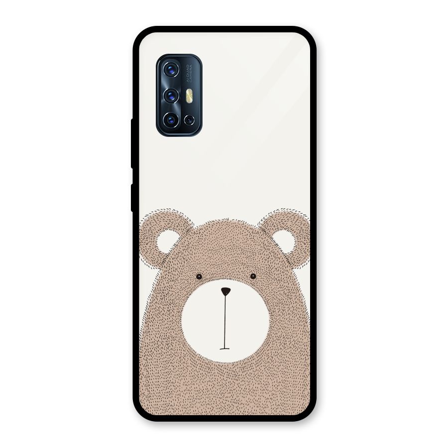 Cute Bear Glass Back Case for Vivo V17