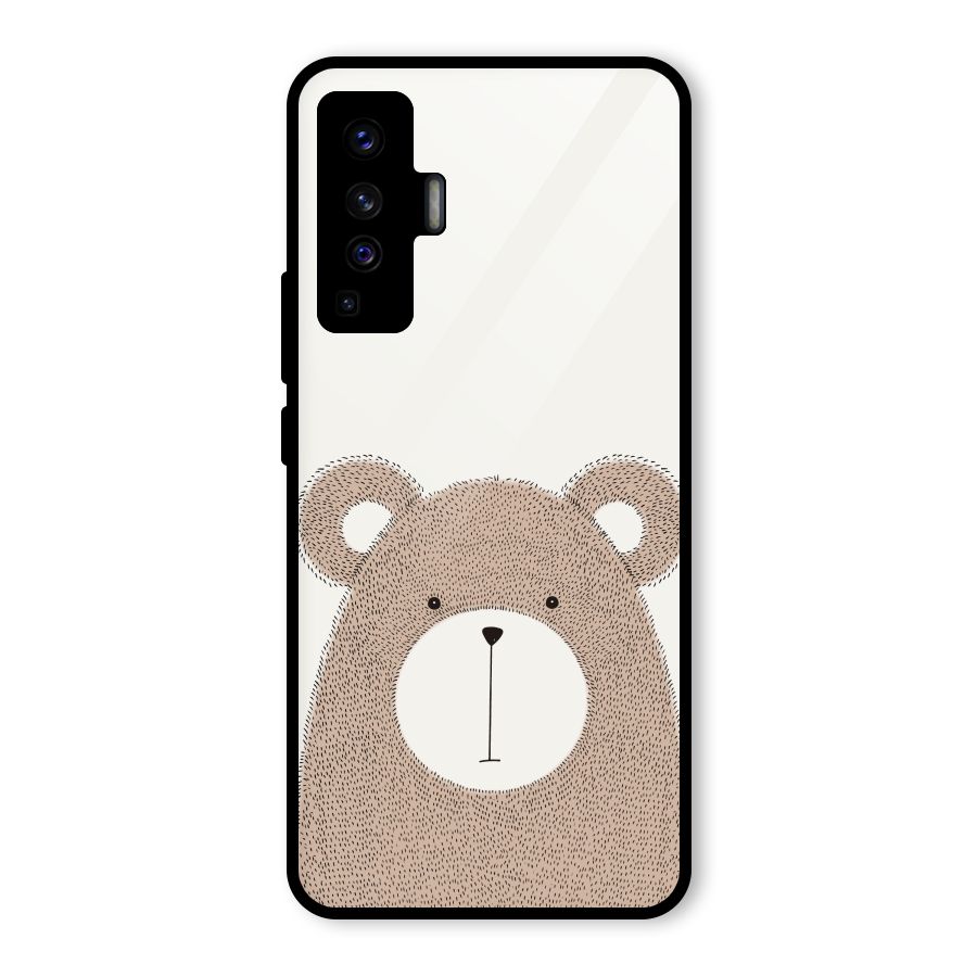 Cute Bear Glass Back Case for Vivo X50