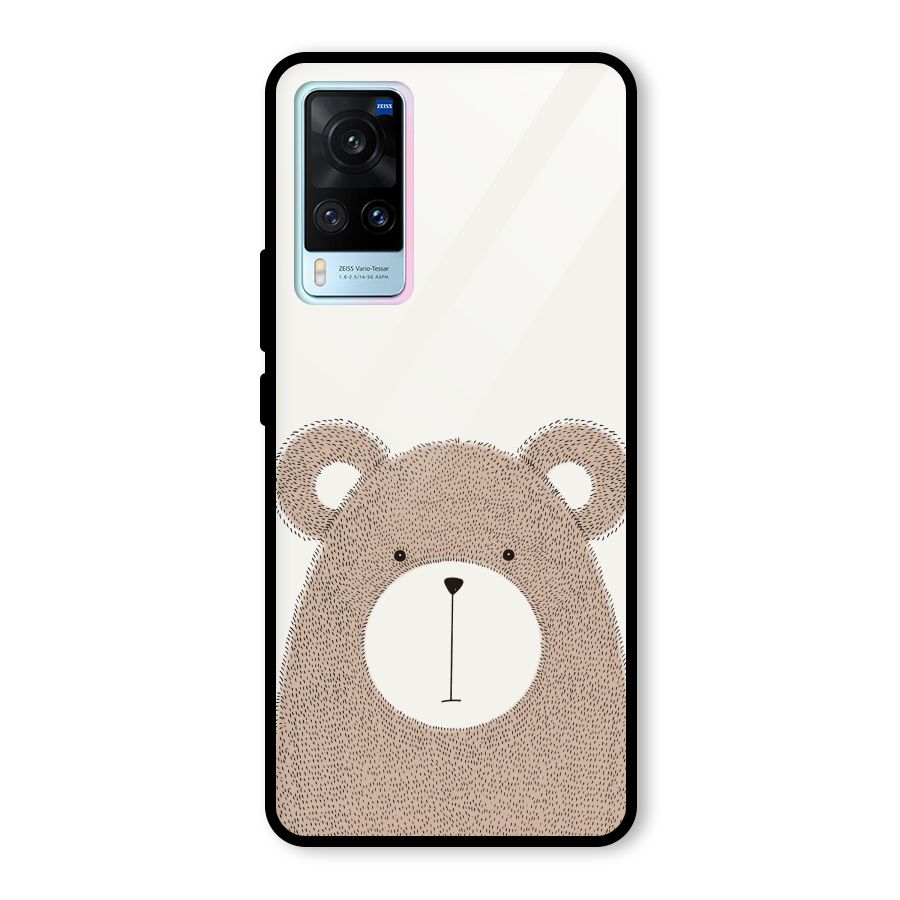 Cute Bear Glass Back Case for Vivo X60