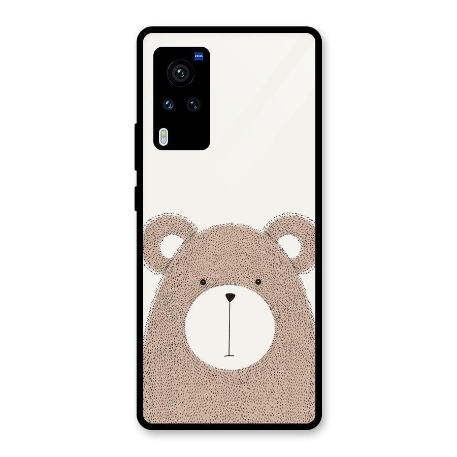 Cute Bear Glass Back Case for Vivo X60 Pro