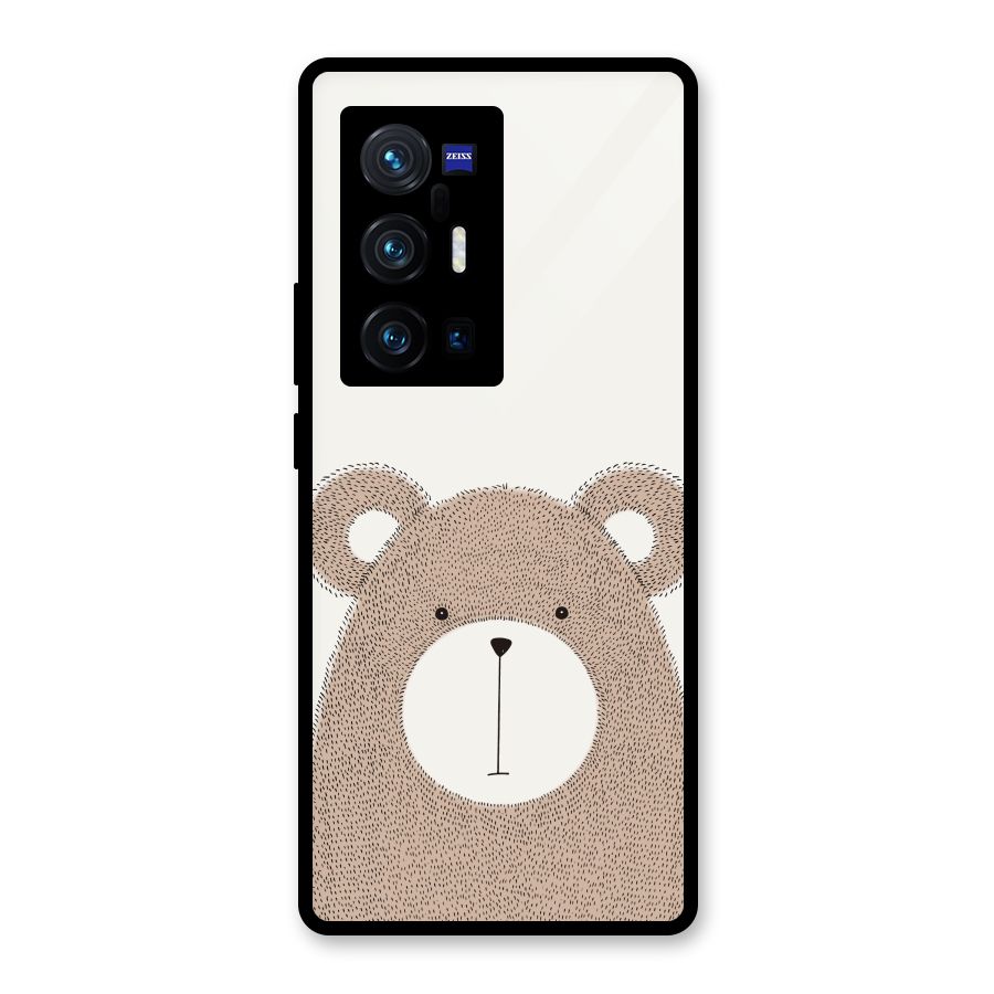 Cute Bear Glass Back Case for Vivo X70 Pro Plus