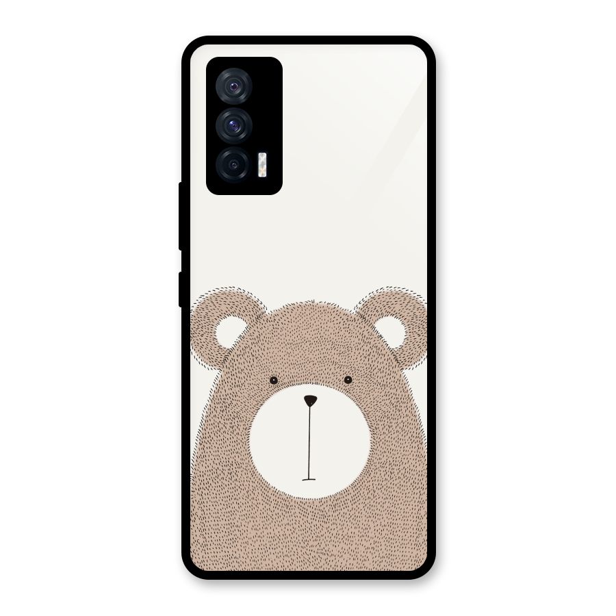 Cute Bear Glass Back Case for Vivo iQOO 7 5G