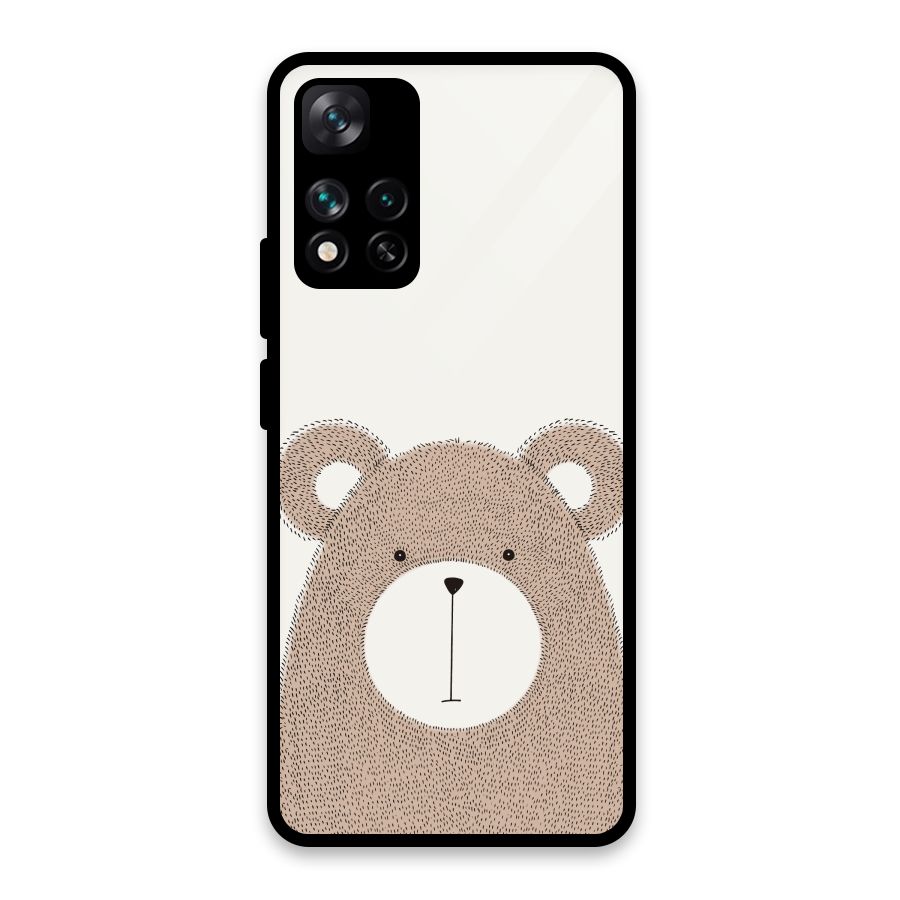 Cute Bear Glass Back Case for Xiaomi 11i HyperCharge 5G