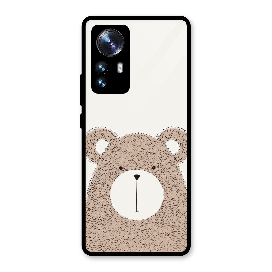 Cute Bear Glass Back Case for Xiaomi 12 Pro
