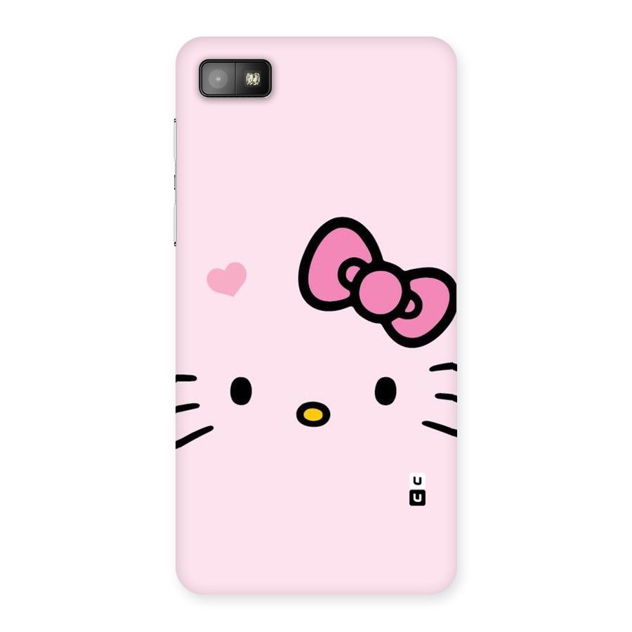 Cute Bow Face Back Case for Blackberry Z10