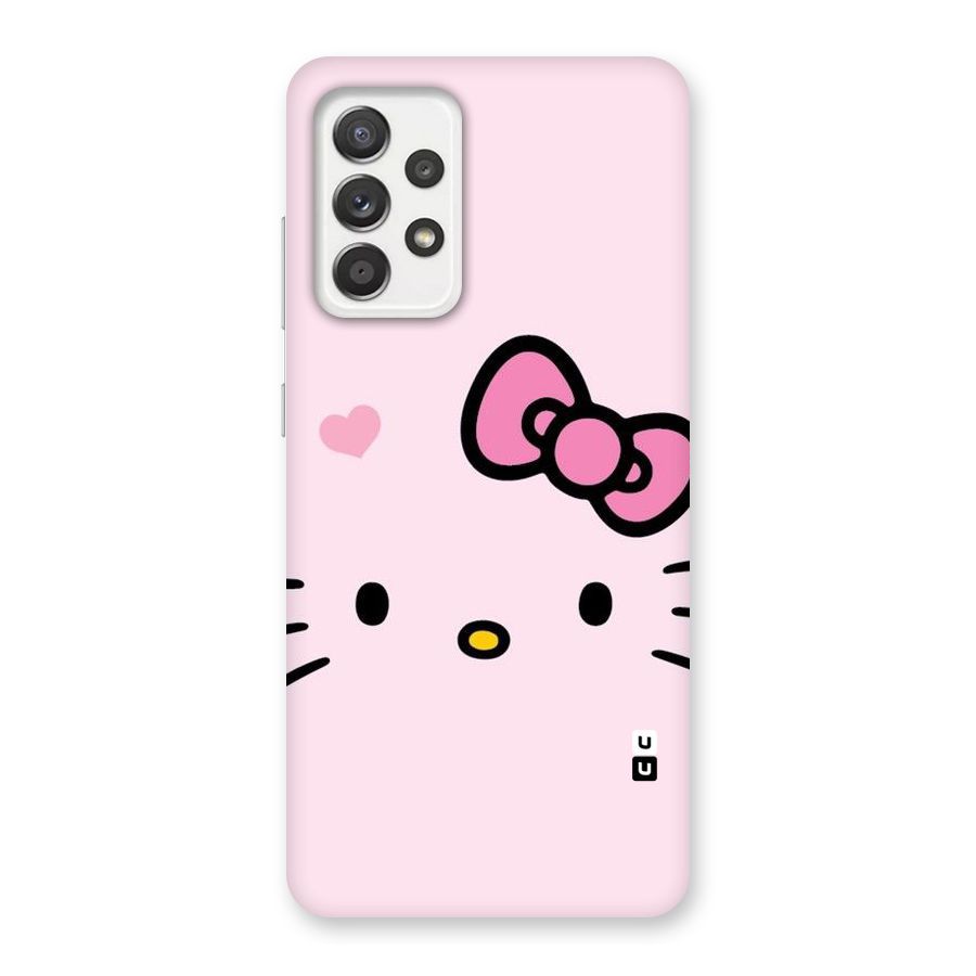 Cute Bow Face Back Case for Galaxy A52