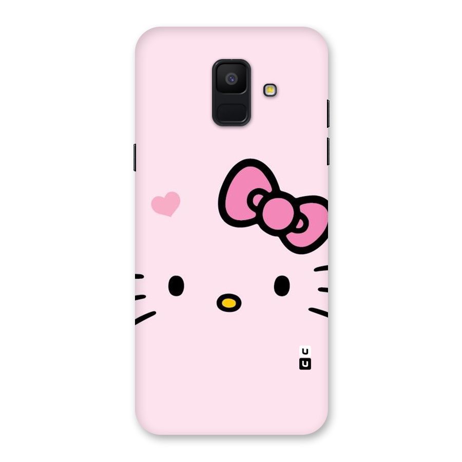 Cute Bow Face Back Case for Galaxy A6 (2018)