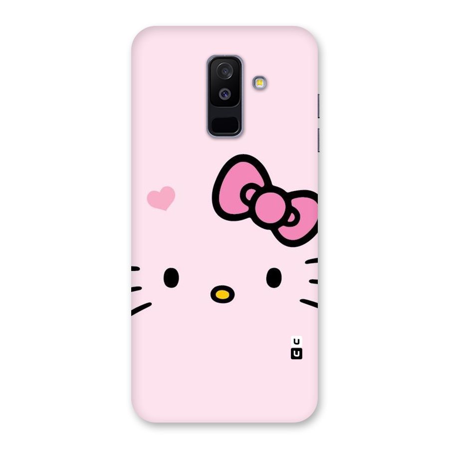 Cute Bow Face Back Case for Galaxy A6 Plus