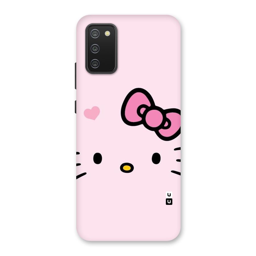 Cute Bow Face Back Case for Galaxy M02s
