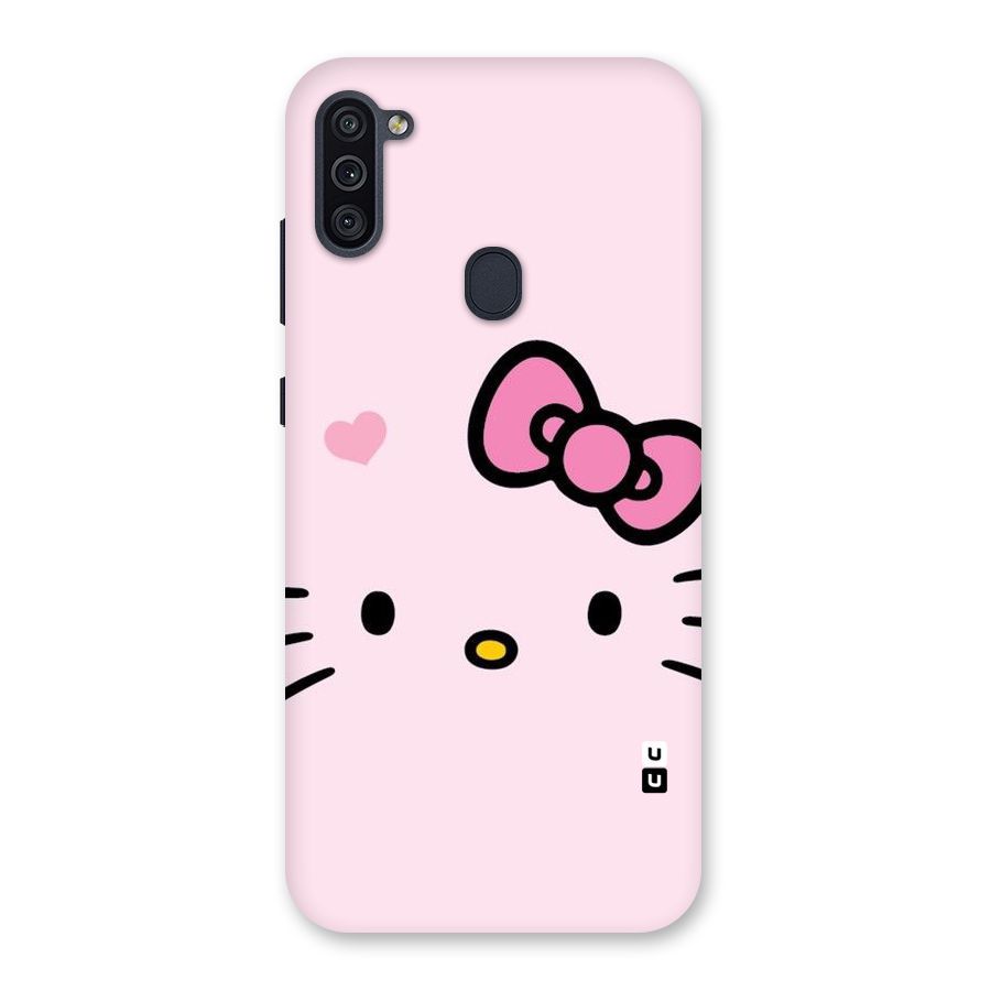 Cute Bow Face Back Case for Galaxy M11