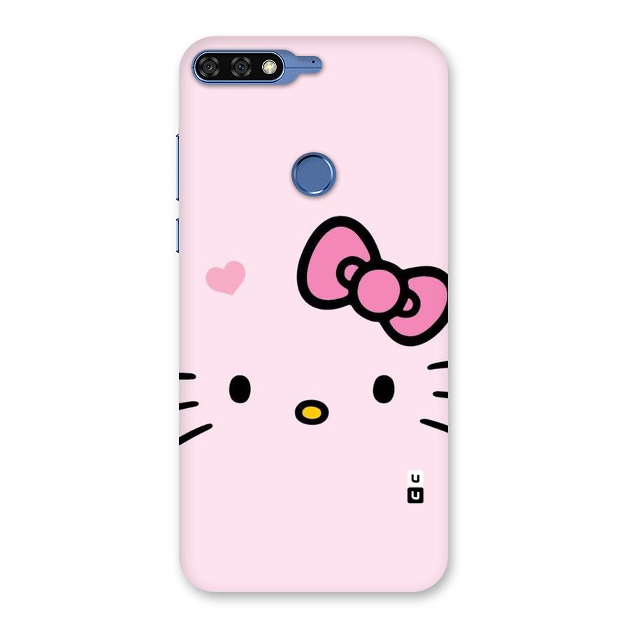 Cute Bow Face Back Case for Honor 7C