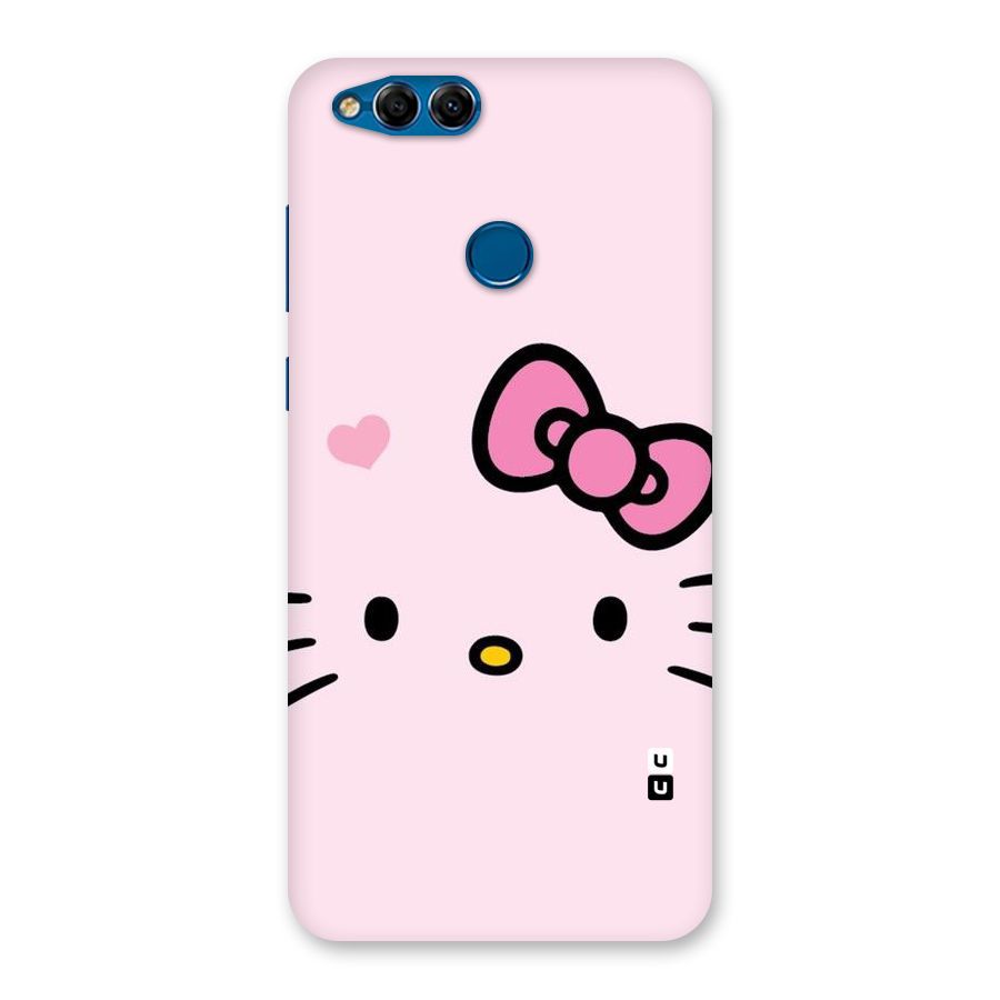Cute Bow Face Back Case for Honor 7X
