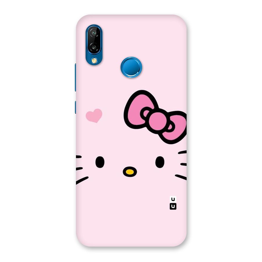 Cute Bow Face Back Case for Huawei P20 Lite