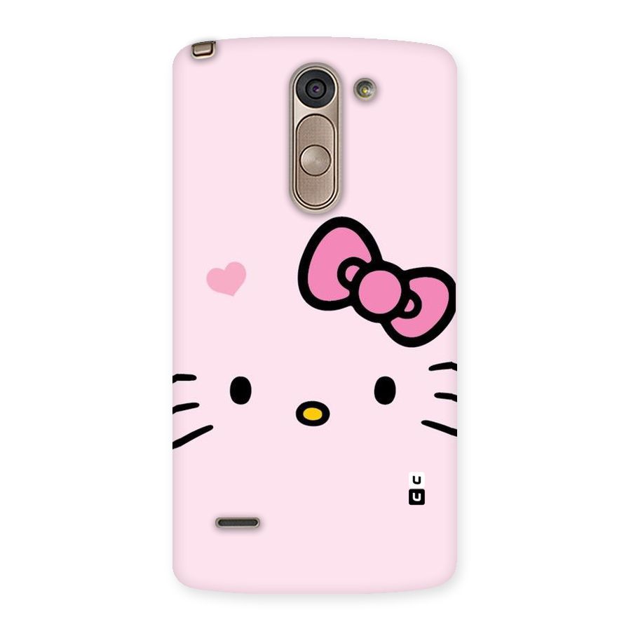 Cute Bow Face Back Case for LG G3 Stylus