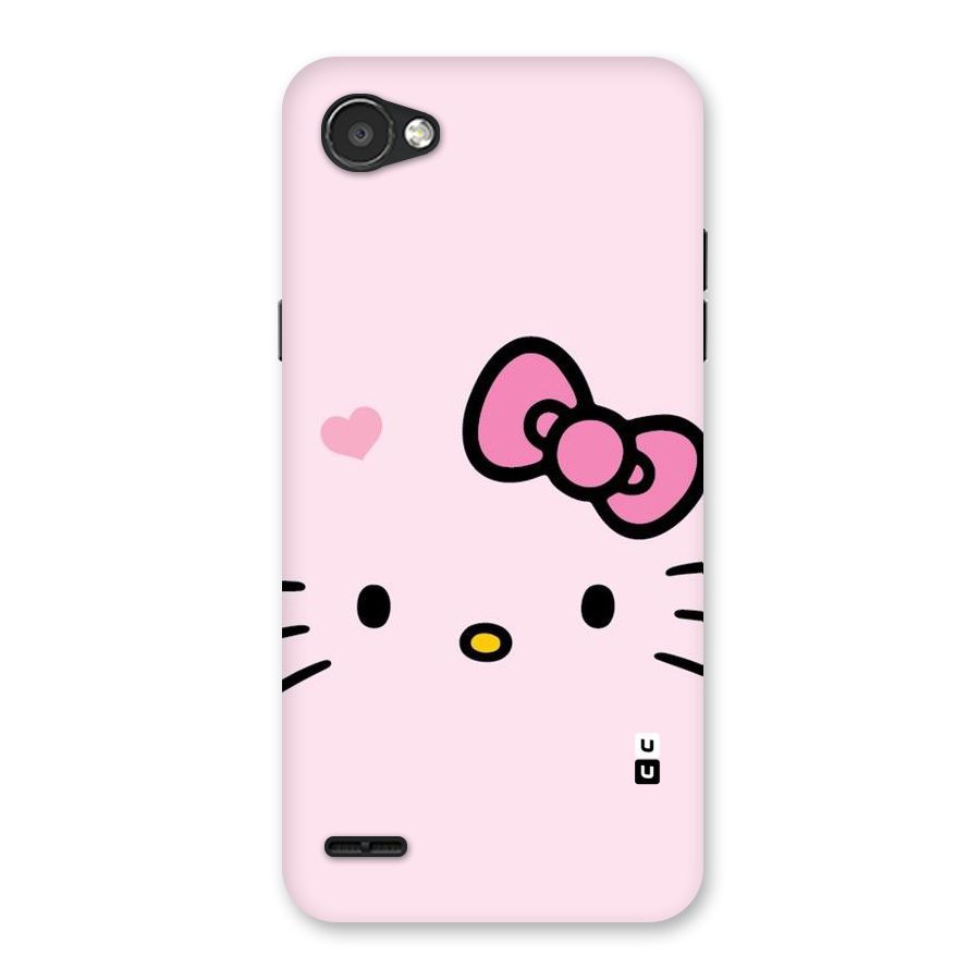 Cute Bow Face Back Case for LG Q6