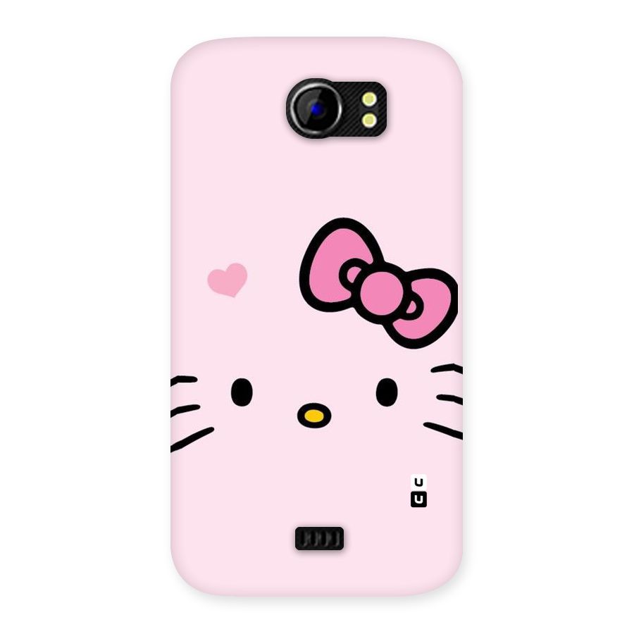 Cute Bow Face Back Case for Micromax Canvas 2 A110