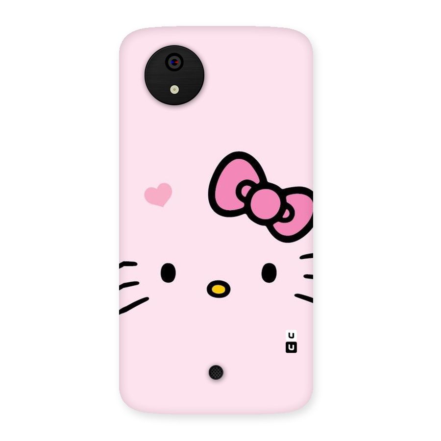 Cute Bow Face Back Case for Micromax Canvas A1