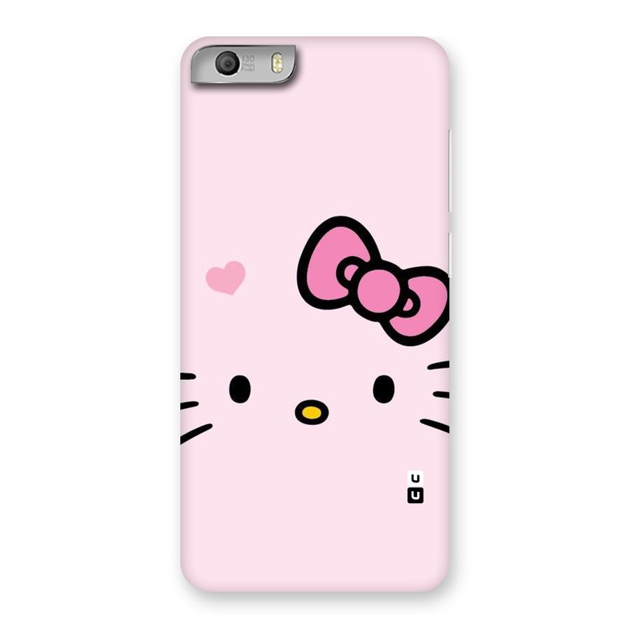 Cute Bow Face Back Case for Micromax Canvas Knight 2