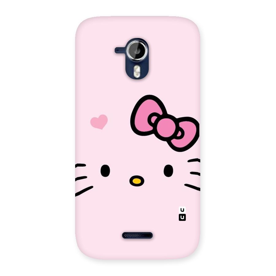 Cute Bow Face Back Case for Micromax Canvas Magnus A117