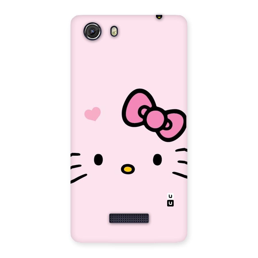 Cute Bow Face Back Case for Micromax Unite 3