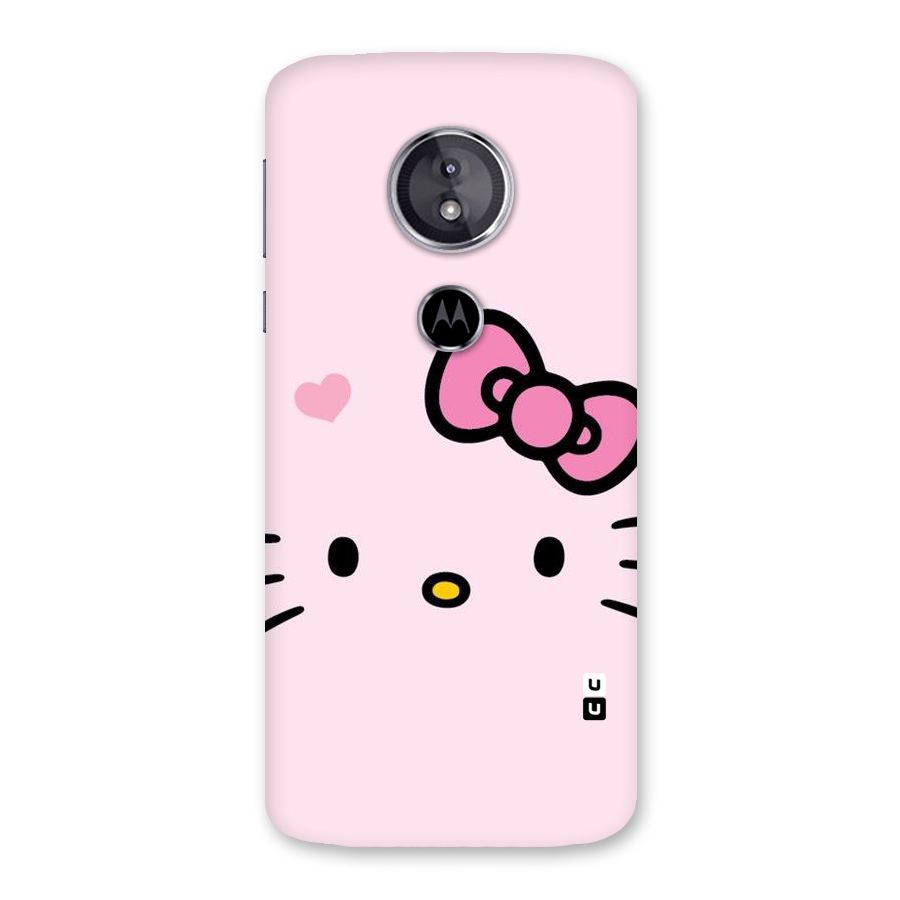 Cute Bow Face Back Case for Moto E5