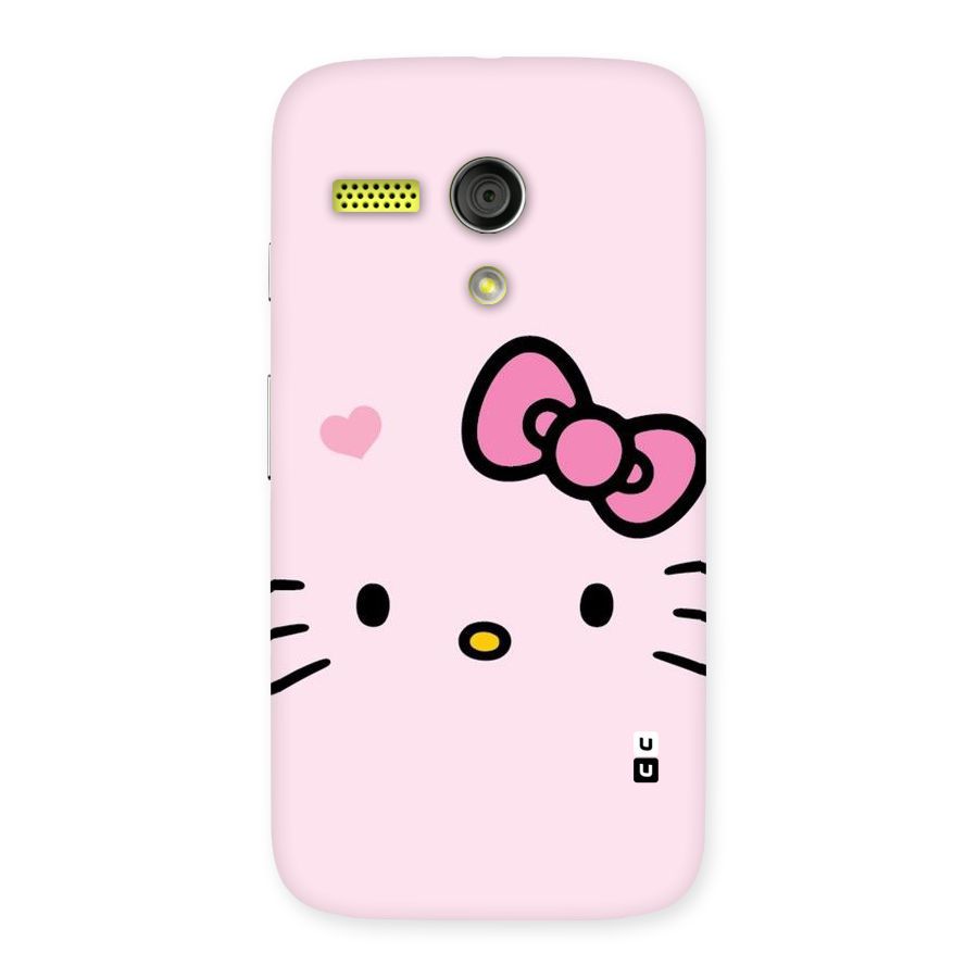 Cute Bow Face Back Case for Moto G