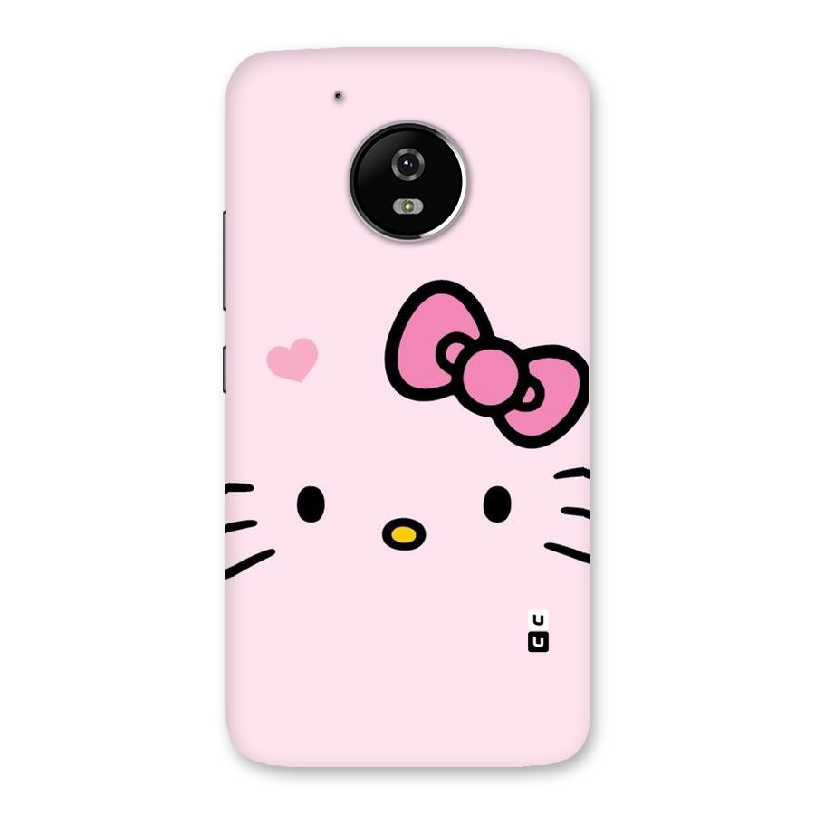 Cute Bow Face Back Case for Moto G5