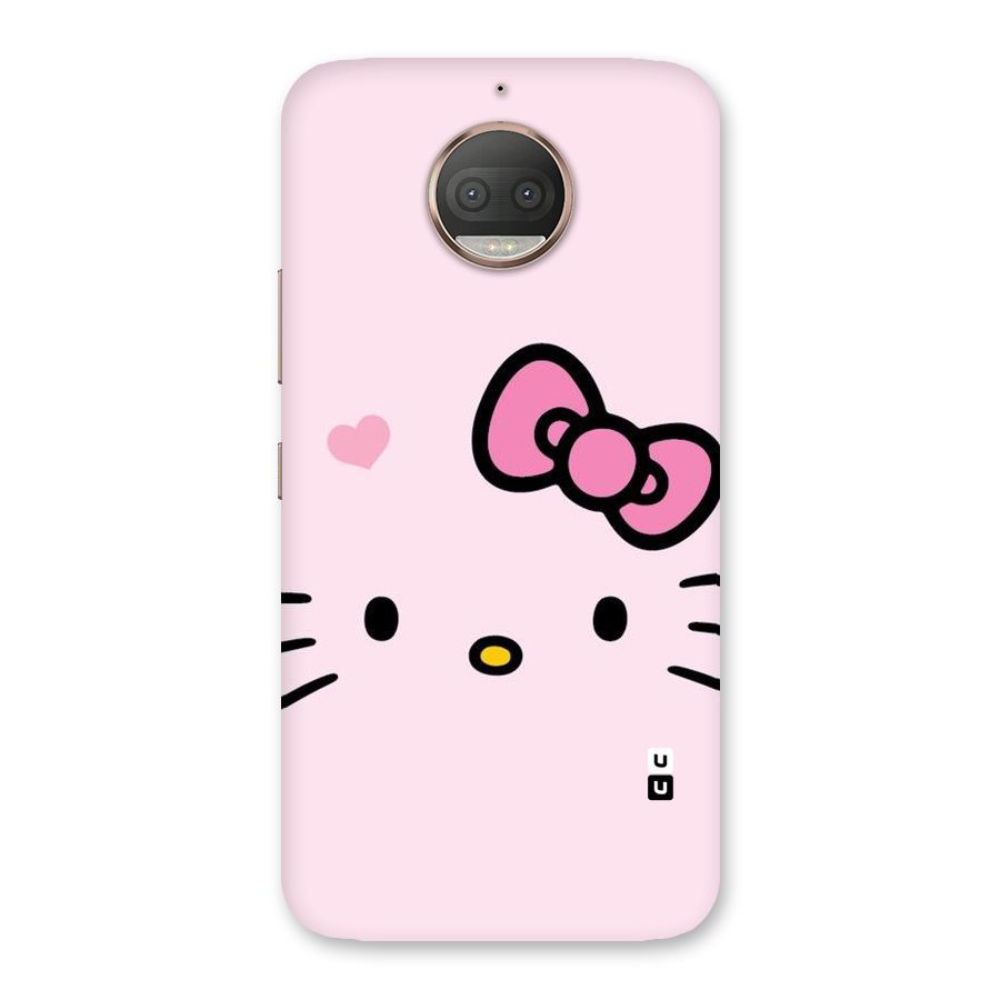 Cute Bow Face Back Case for Moto G5s Plus
