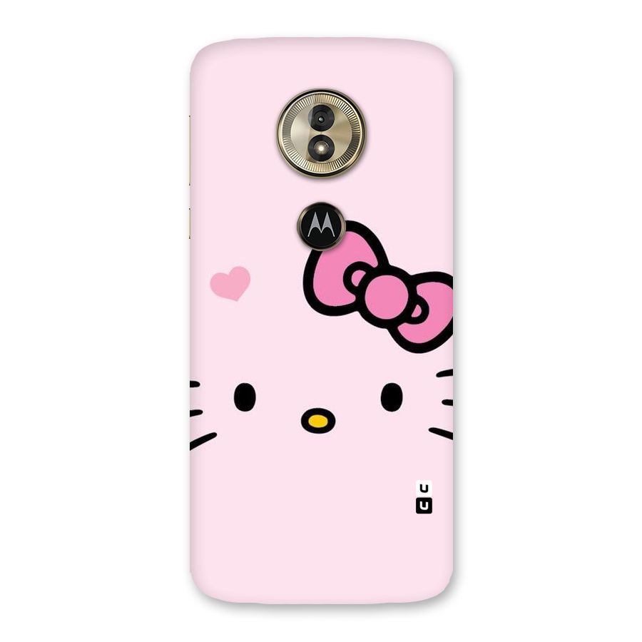 Cute Bow Face Back Case for Moto G6 Play