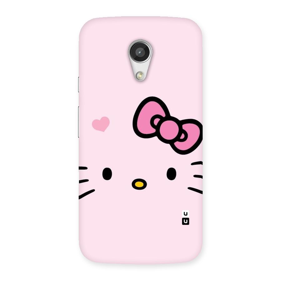 Cute Bow Face Back Case for Moto G 2nd Gen