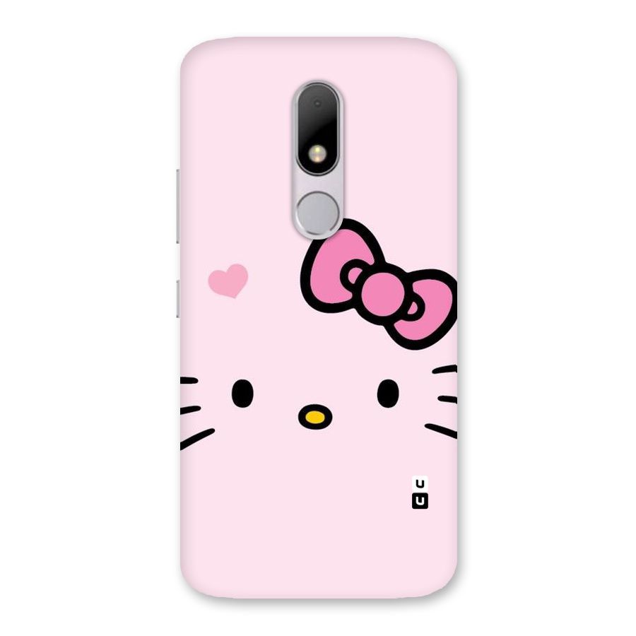 Cute Bow Face Back Case for Moto M