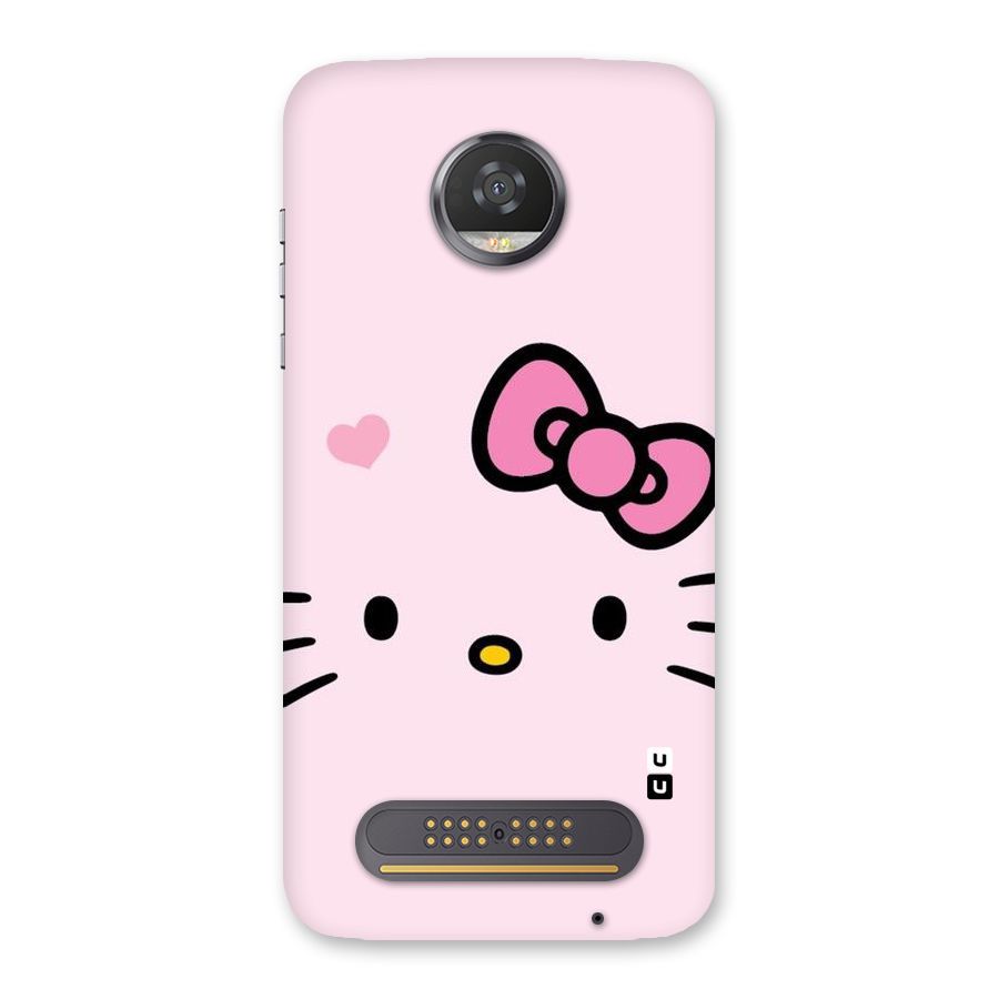 Cute Bow Face Back Case for Moto Z2 Play