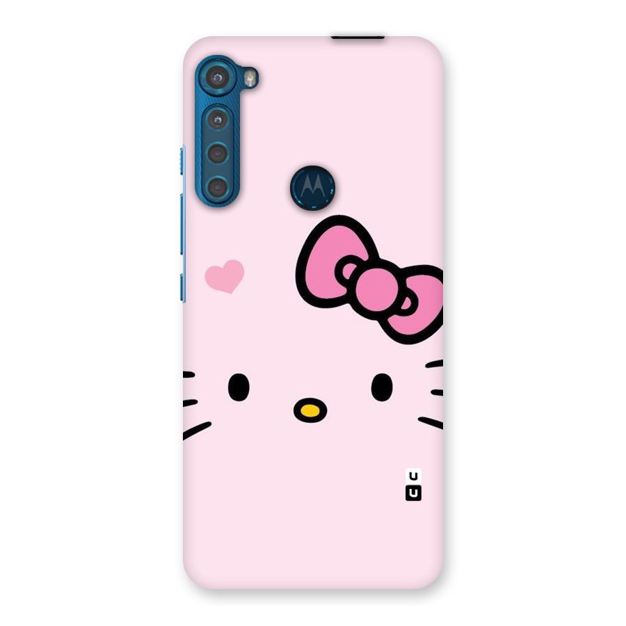 Cute Bow Face Back Case for Motorola One Fusion Plus