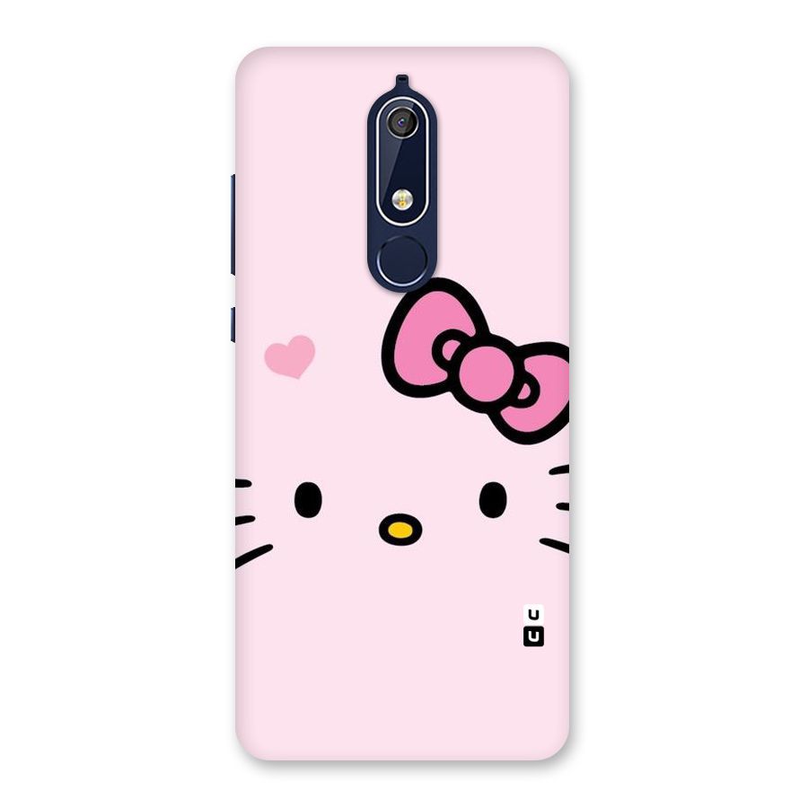 Cute Bow Face Back Case for Nokia 5.1