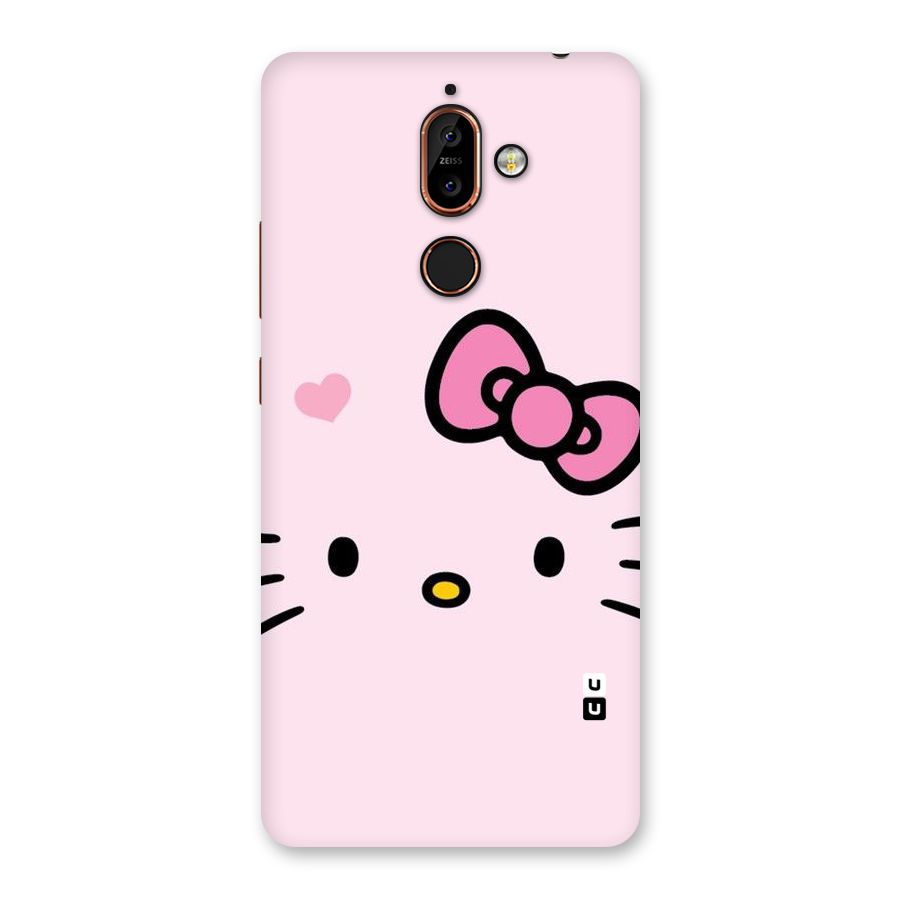 Cute Bow Face Back Case for Nokia 7 Plus