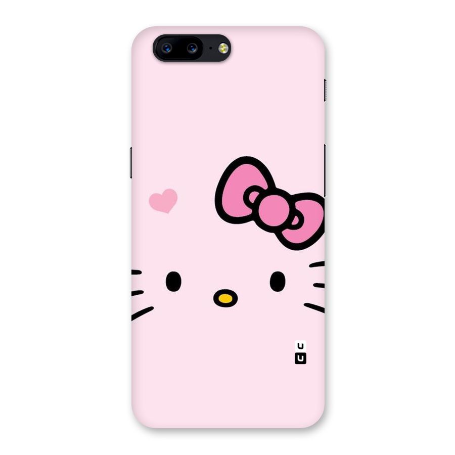 Cute Bow Face Back Case for OnePlus 5