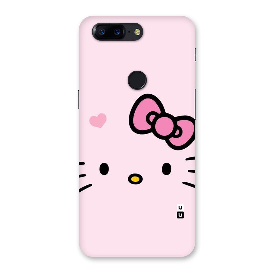 Cute Bow Face Back Case for OnePlus 5T