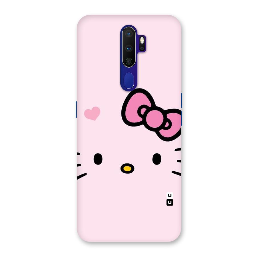 Cute Bow Face Back Case for Oppo A9 (2020)