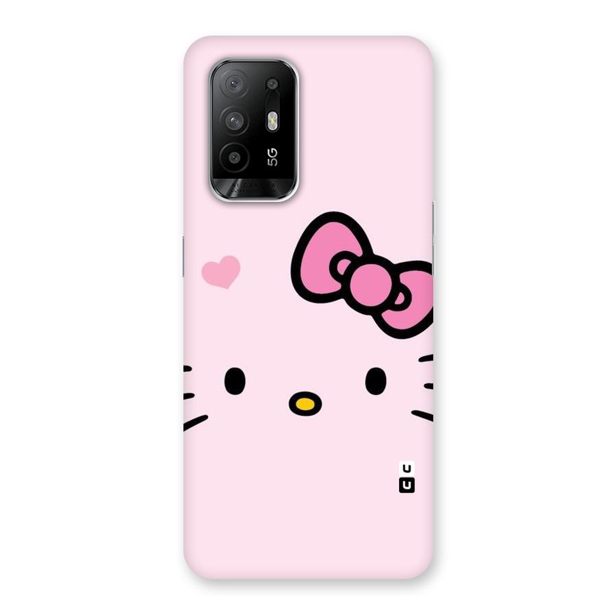 Cute Bow Face Back Case for Oppo F19 Pro Plus 5G
